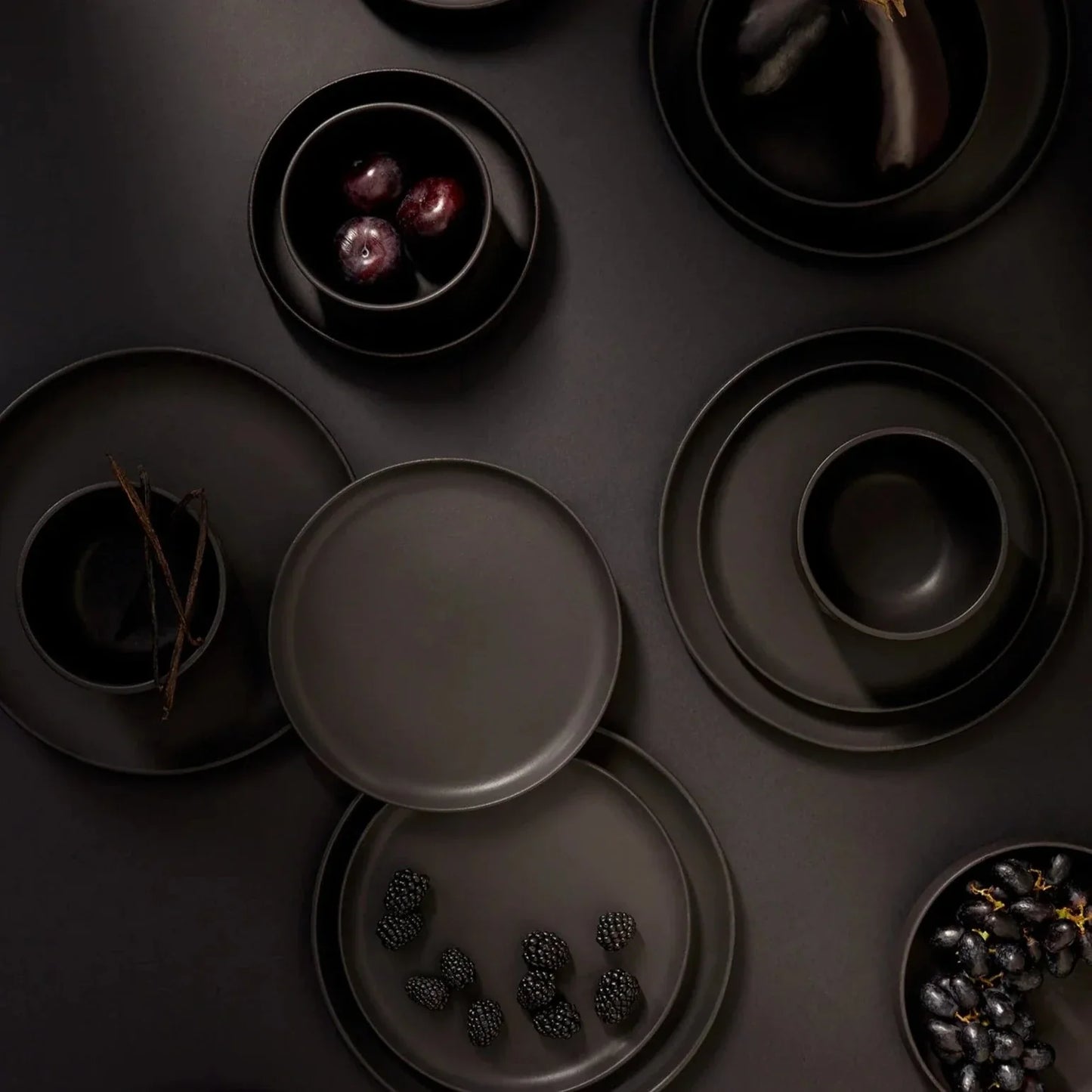 Set of 4 Tunisian Side Plate - Matte Black