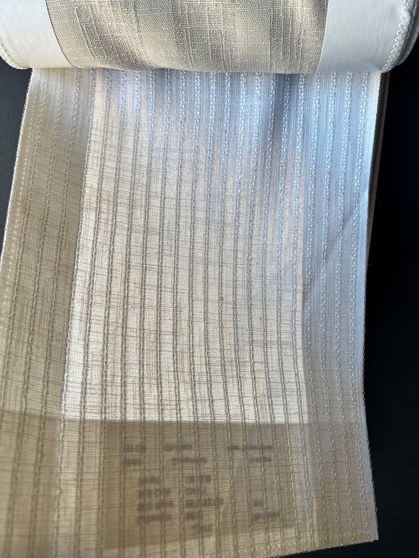 BB10 SHEER- Woven Stripes, White