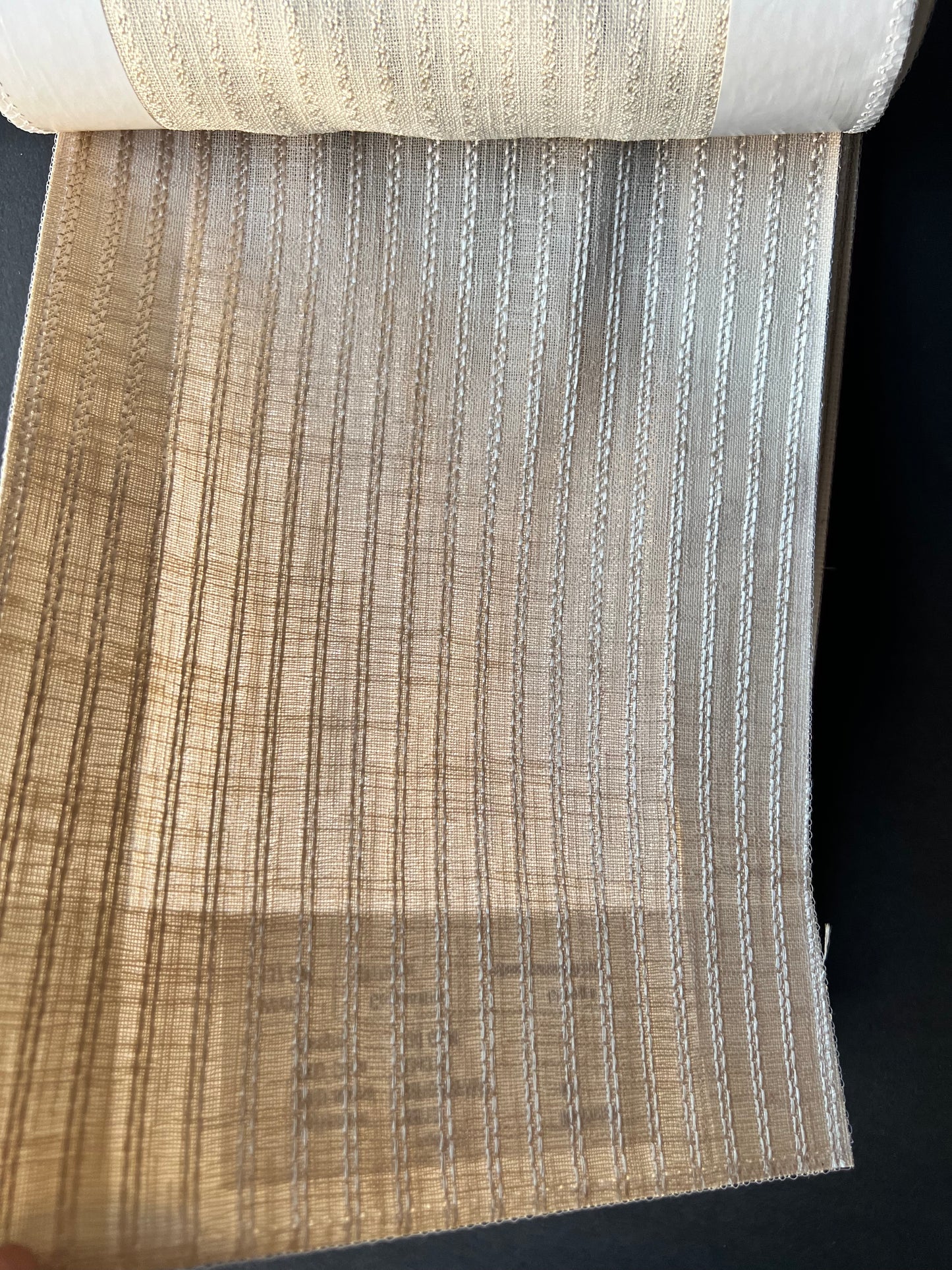BB10 SHEER- Woven Stripes, Oatmeal