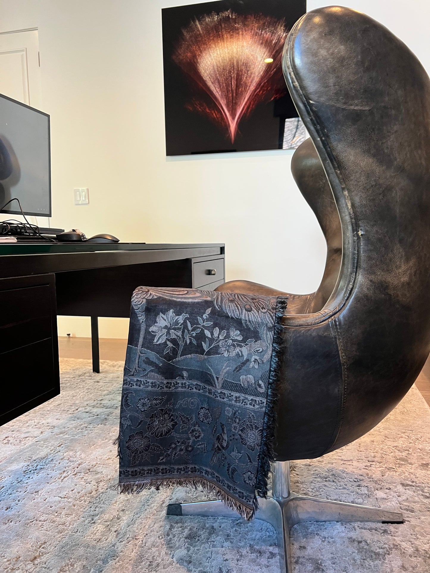 JULIET REVERSIBLE THROW - BLACK & GREY