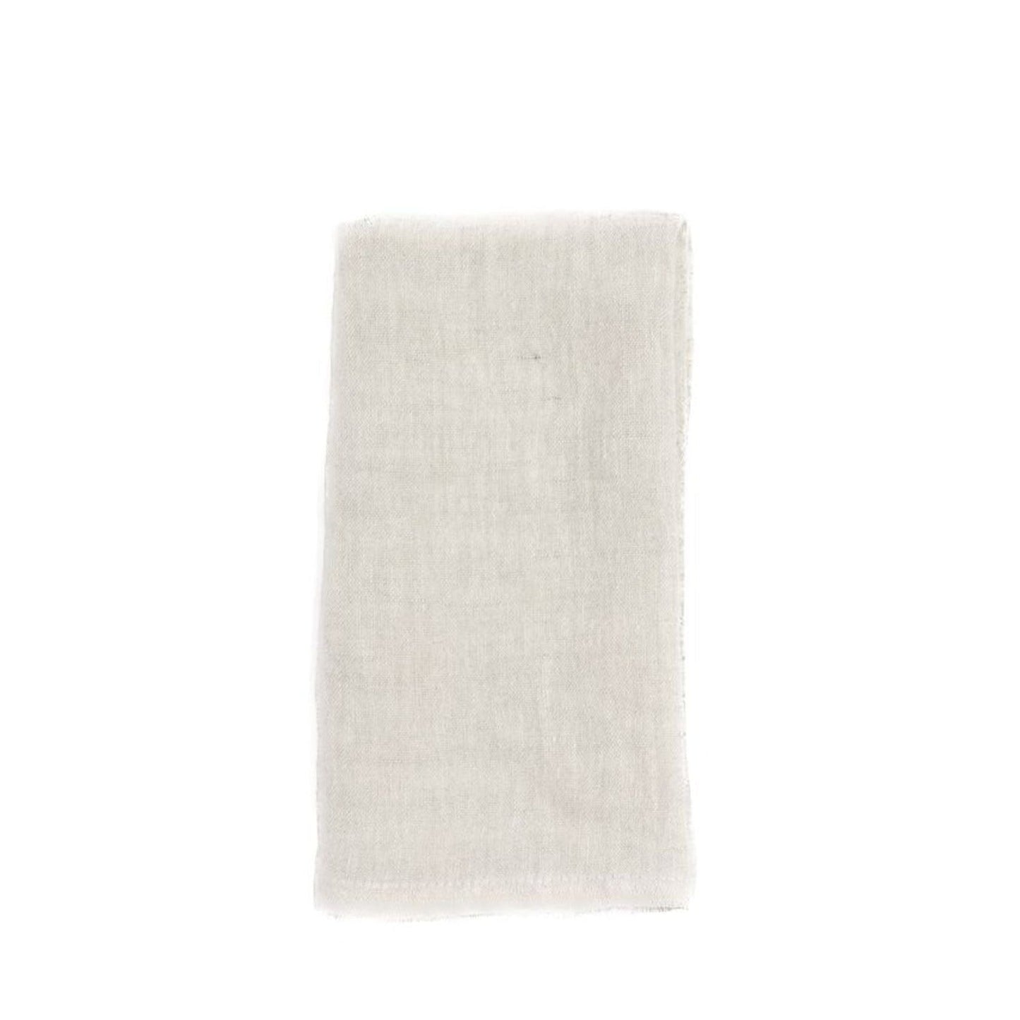 Stone Washed Linen Napkins, Natural - Set of 4