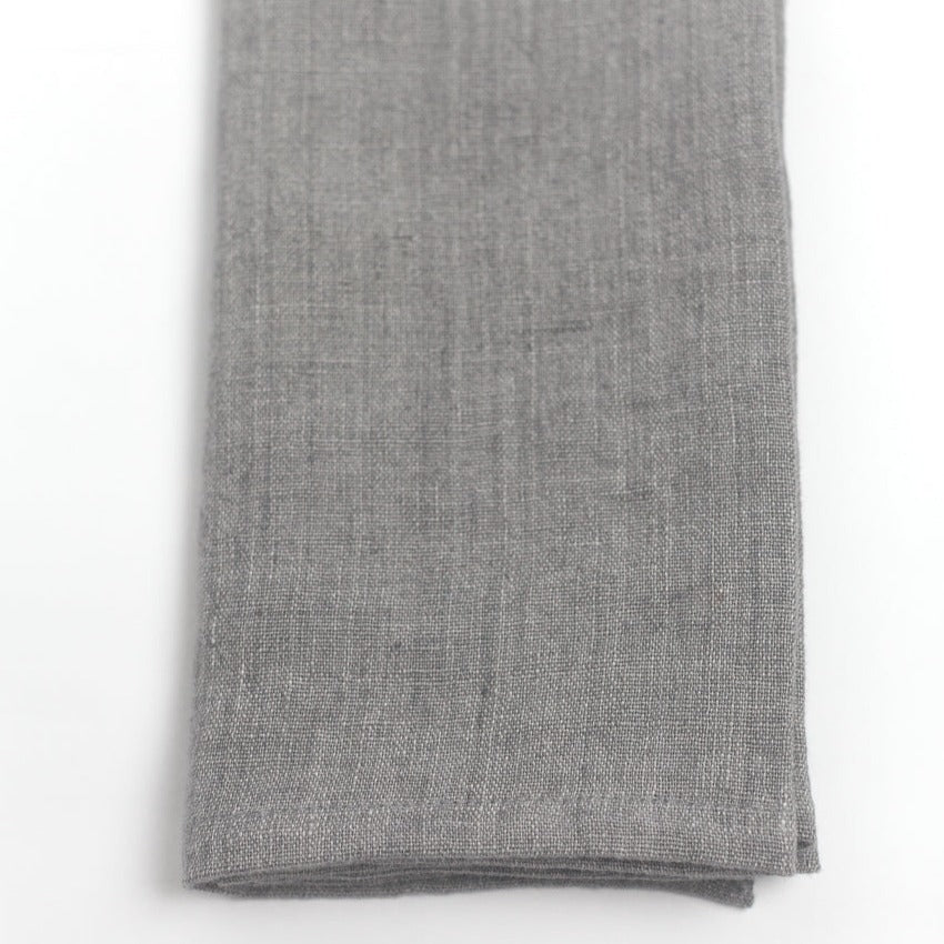 Stone Washed Linen Napkins, Oyster - Set of 4