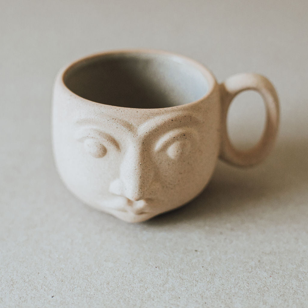 Ceramic/Clay Handcrafted Face Mug