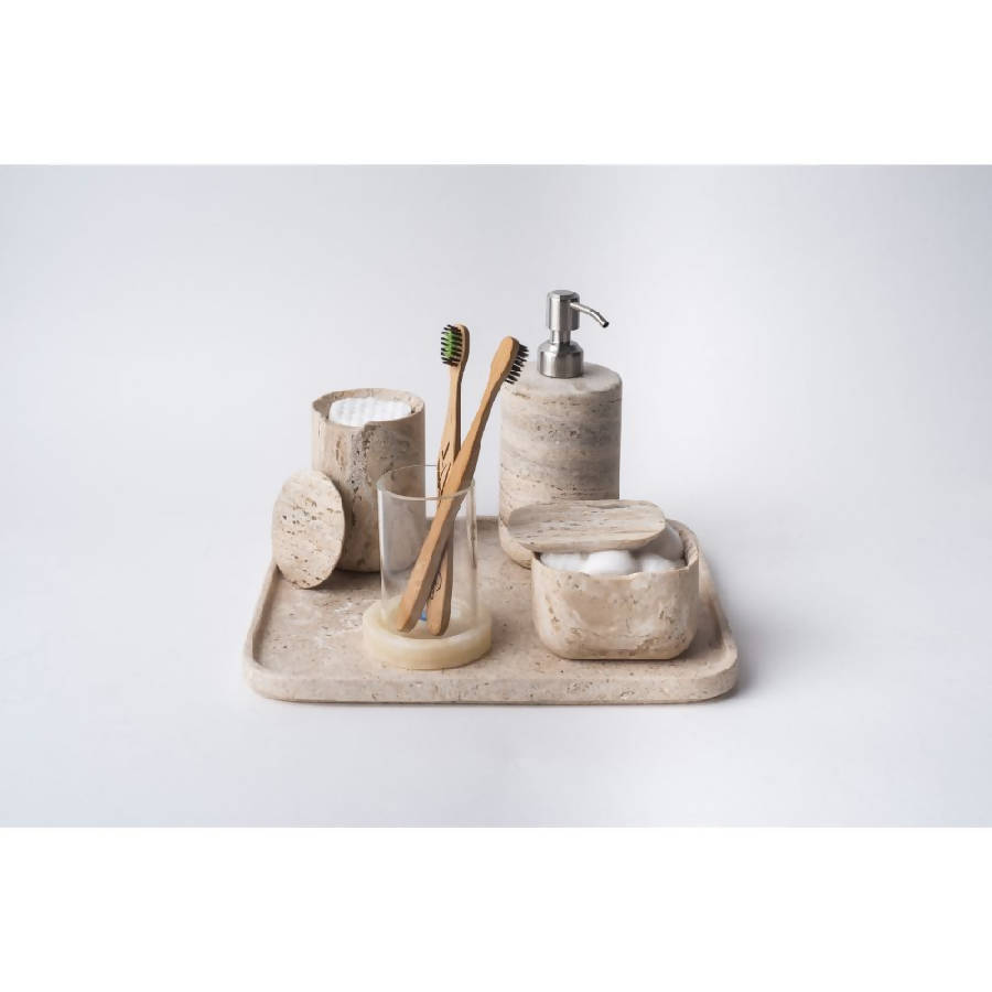 Travertine Square Container