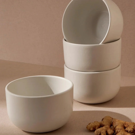 Set of 4 Tunisian Bowl - Matte White