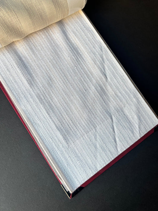 BB10 SHEER- Woven Stripes, White