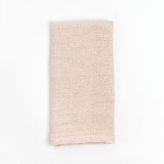 Stone Washed Linen Napkins, Blush - Set of 4