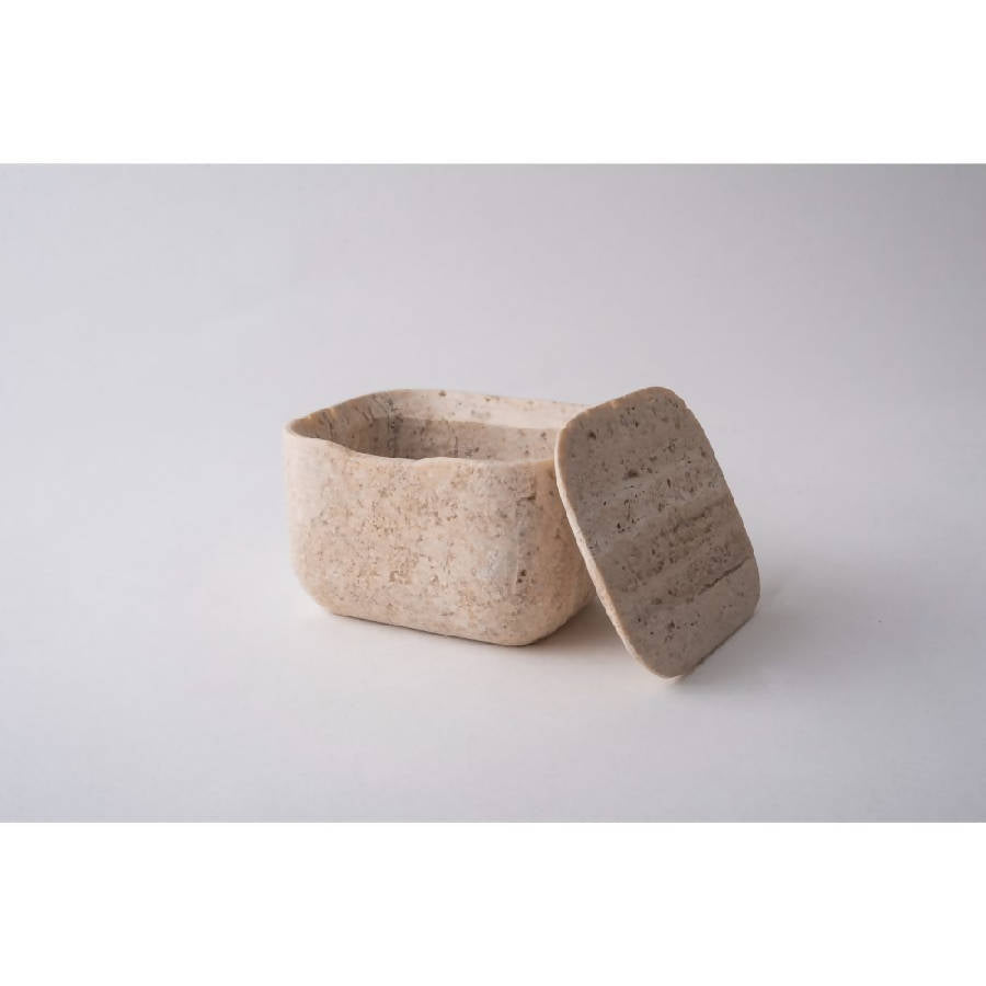 Travertine Square Container