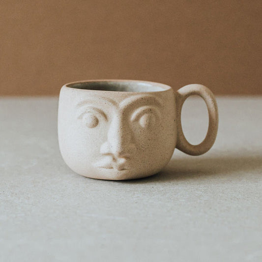 Ceramic/Clay Handcrafted Face Mug