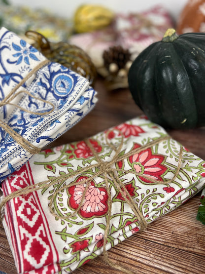 Hand Block Printed Napkins-Set of 6