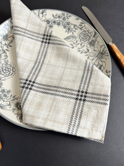 Dinner Napkin 20x20 inches-Plaid